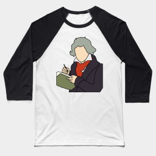 Beethoven Illustration Baseball T-Shirt